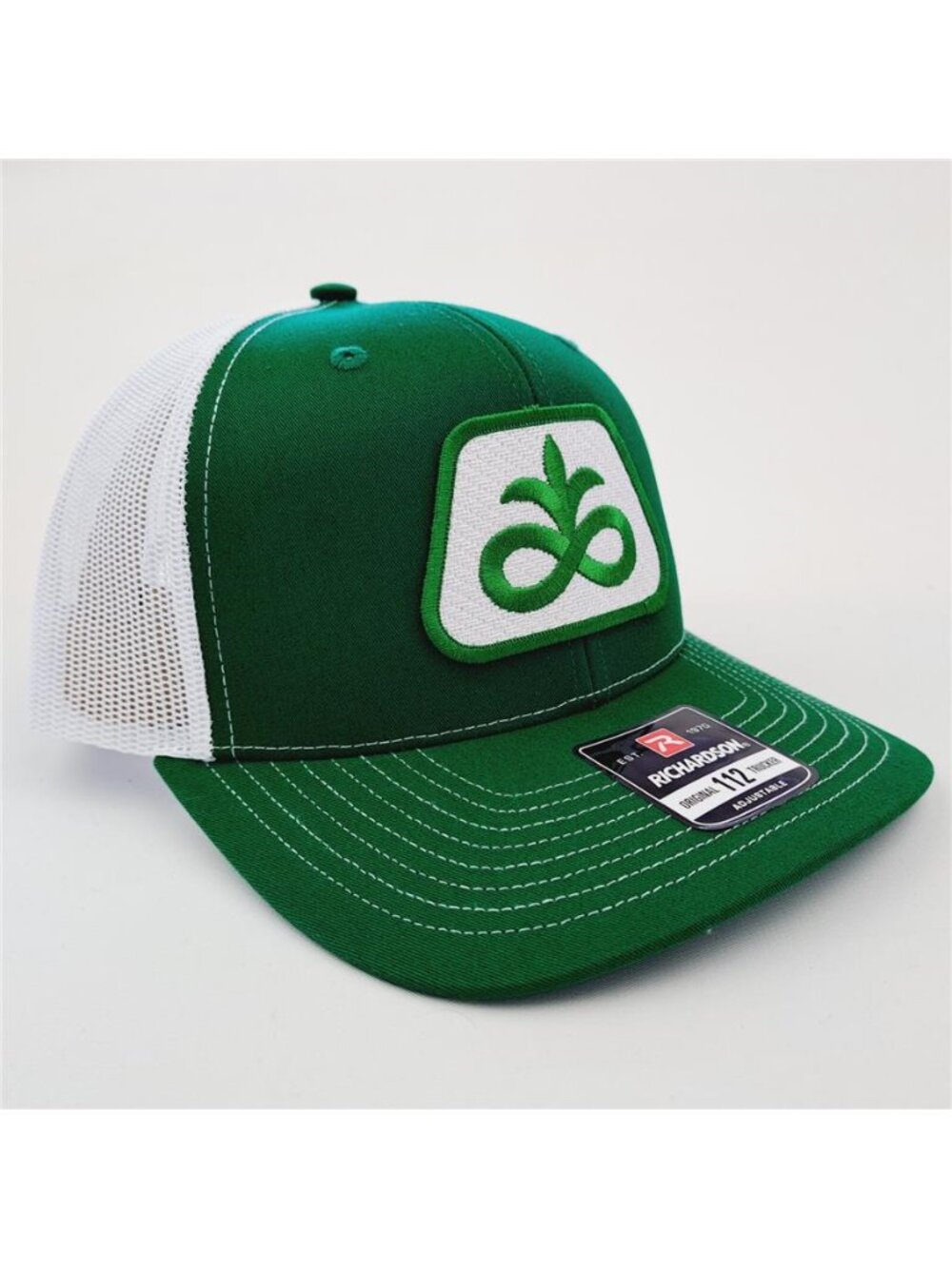 Pioneer Seed Patch Richardson 112 Trucker Hat Green White Snapback USA Farmer 80 - Picture 3 of 4